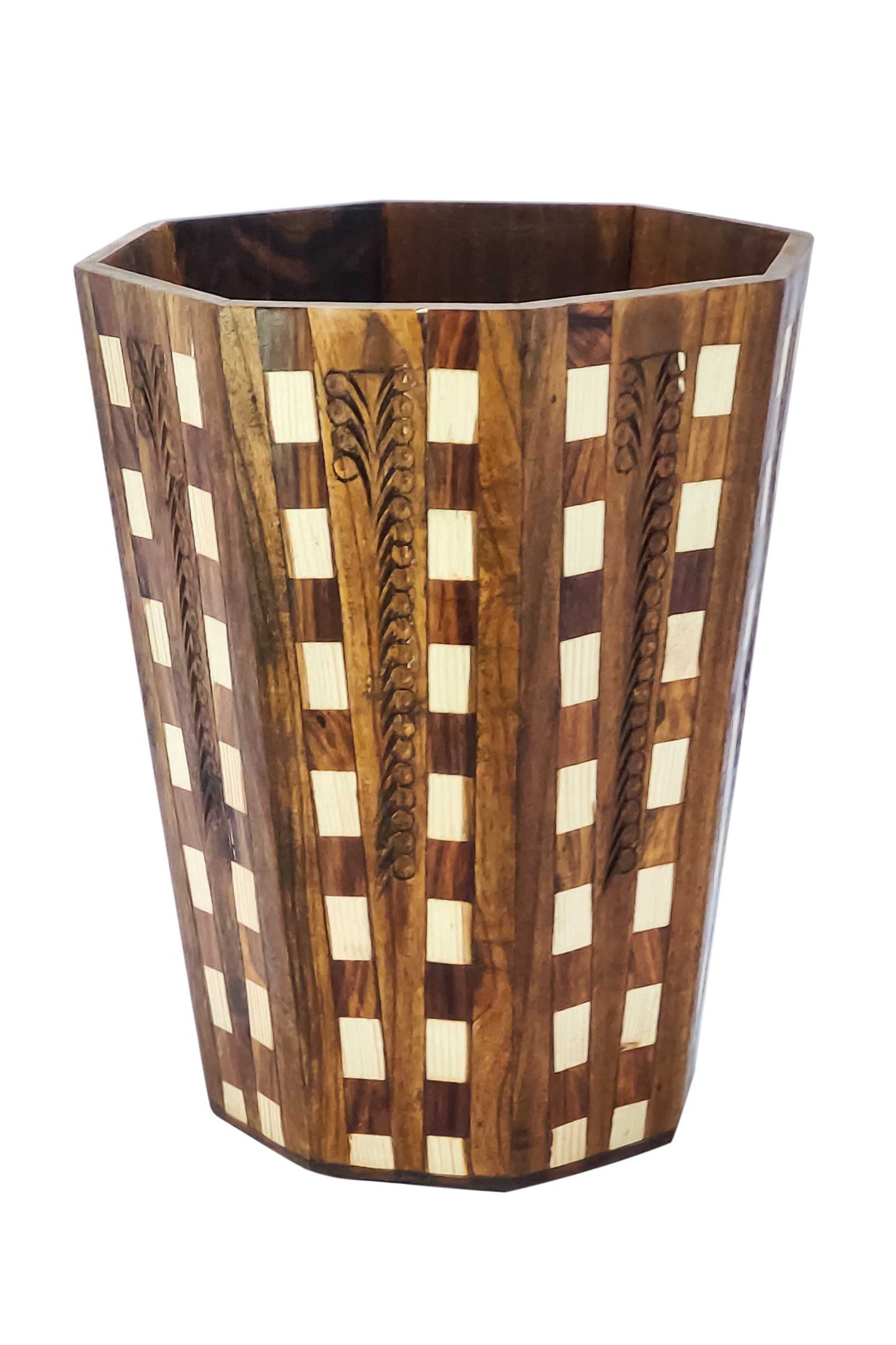 Hand Carved Dustbin II