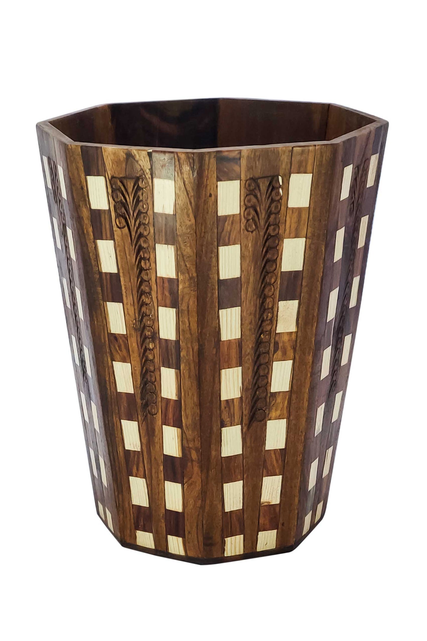 Hand Carved Dustbin II